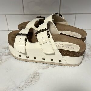 Altar’d State cream Serrena platform sandals